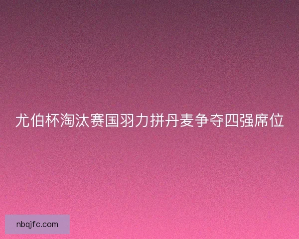 尤伯杯淘汰赛国羽力拼丹麦争夺四强席位 尤伯杯淘汰赛国羽力拼丹麦争夺四强席位